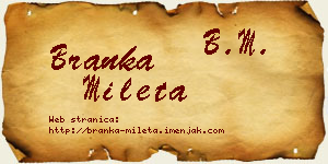 Branka Mileta vizit kartica